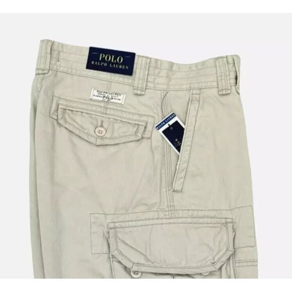 Polo Ralph Lauren Mens Size 30 Classic Stone Gellar Fatigue 10" Cargo Shorts - Picture 4 of 7